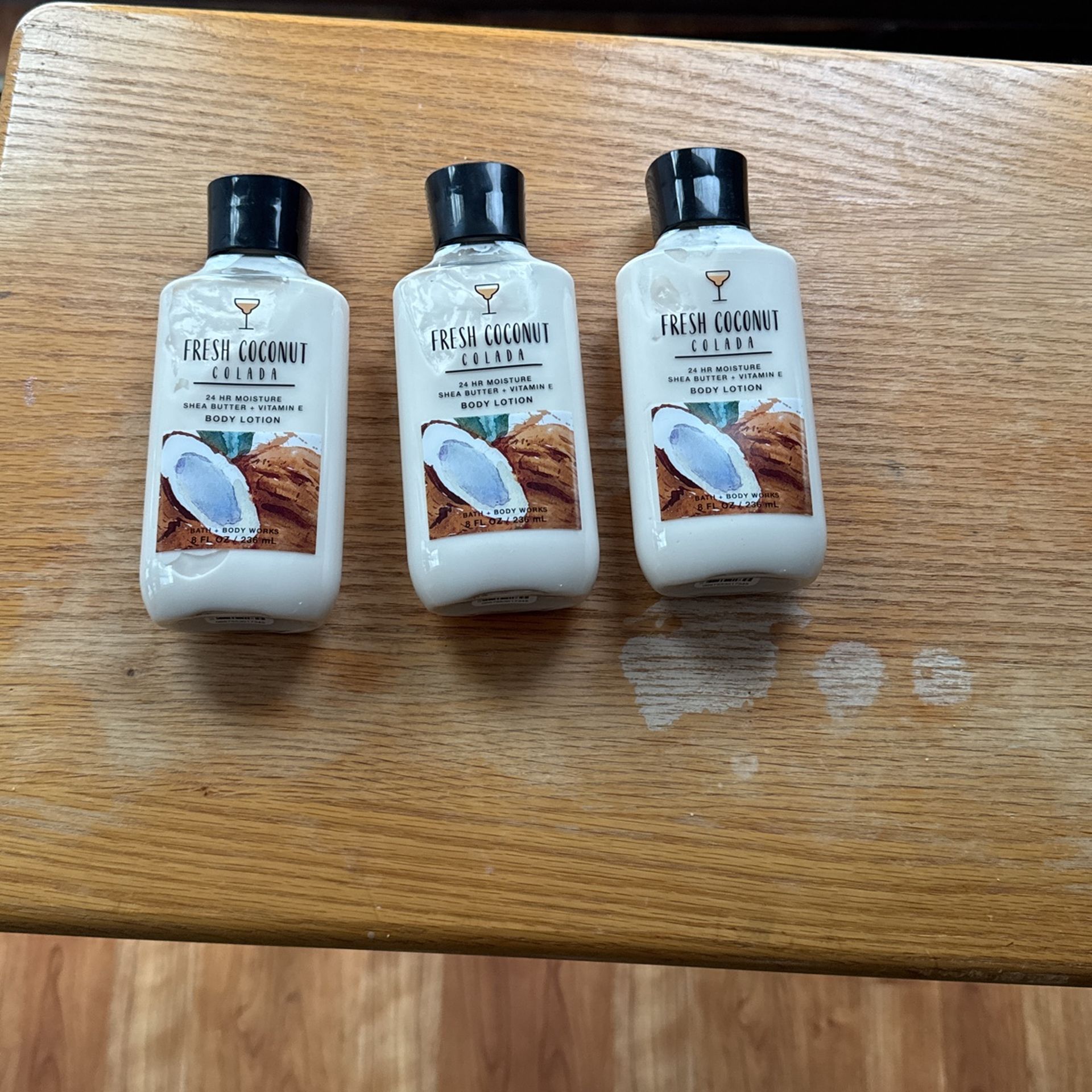 3 8oz Fresh Coconut Colada By Bath & Body Works