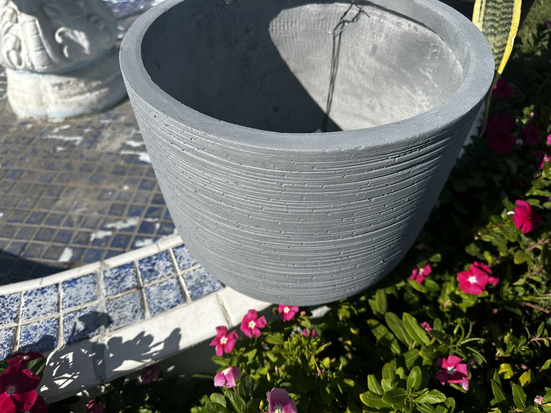 new patio ceramic pot in box