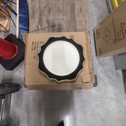 Black and White Charger Plates