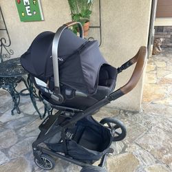 NuNa PIPA RX Stroller with Baby Car Seat & Car Seat Secure Base 