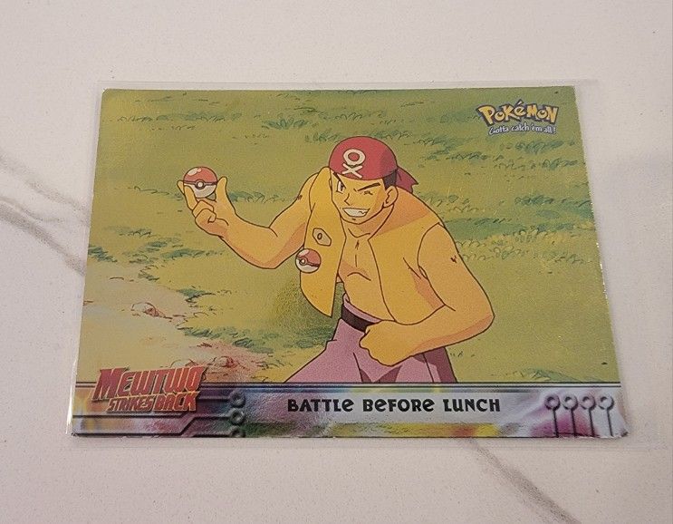 POKEMON 1999 TOPPS MOVIE ANIMATION EDITION BATTLE BEFORE FOIL BLUE LOGO MP