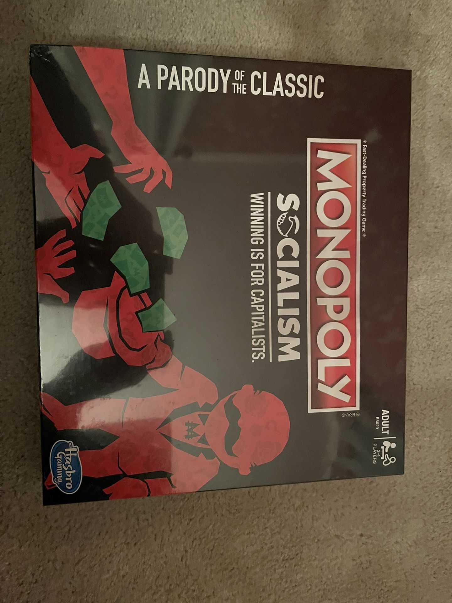 Hasbro MONOPOLY SOCIALISM - Winning is for Capitalists - PARODY OF THE CLASSIC - NEW IN BOX!