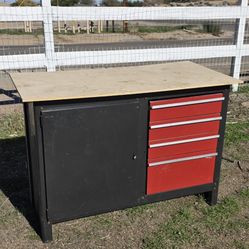 Work Shop Table With Storage And Drawers 