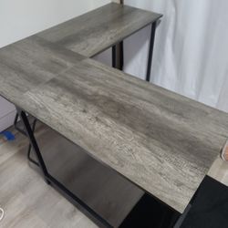 Grey/Black L Shaped Desk ***10% Off Thru 5/10/24***