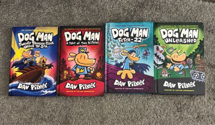 4 Dog Man books-Pilkey