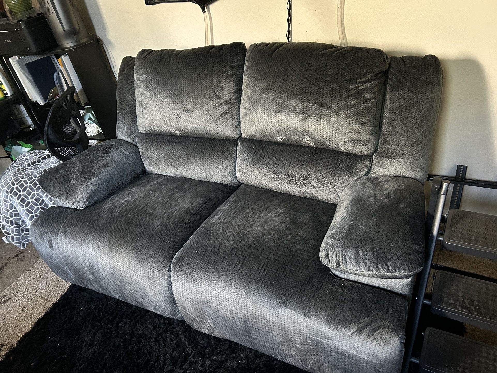 Grey Reclining Loveseat