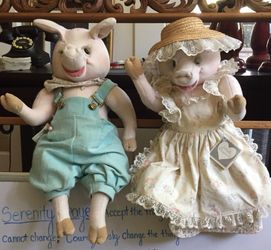 Designer pigs $15 each were $90 each 18” tall
