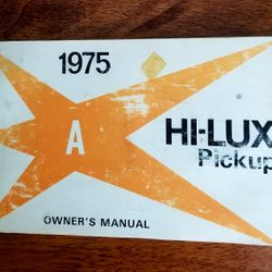 1975 Toyota A Hi-Lux Glove Box Owners Manual