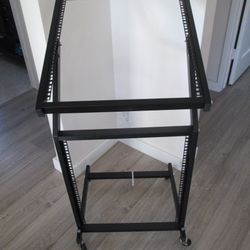 Music Gear, Computer, Server, Printer Metal Rack On Wheels