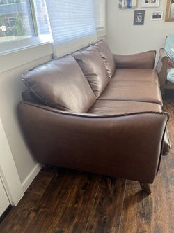 Homegoods leather sale couch