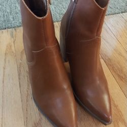 Steve Madden Women's Shoes/Ankle Boots Leather Cognac/Tan Color New Condition Size 6 