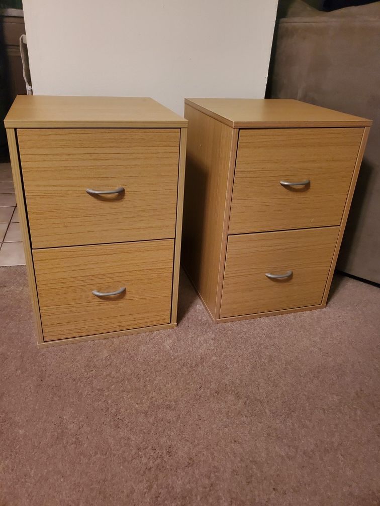 Pair of filing cabinets