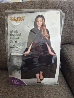 Black hooded cape costume
