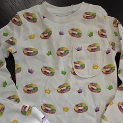 2pc Mardi Gras King Cake Pajama 3t