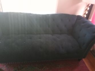 Blue Microfiber Sofa And Chair, Photos