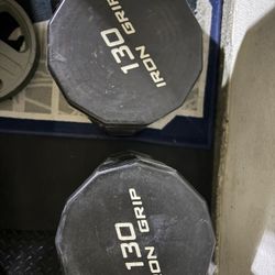 Iron Grip Dumbbell Pair. 130lbs