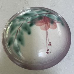 Fushia Decor Pottery Bowl With Lid 