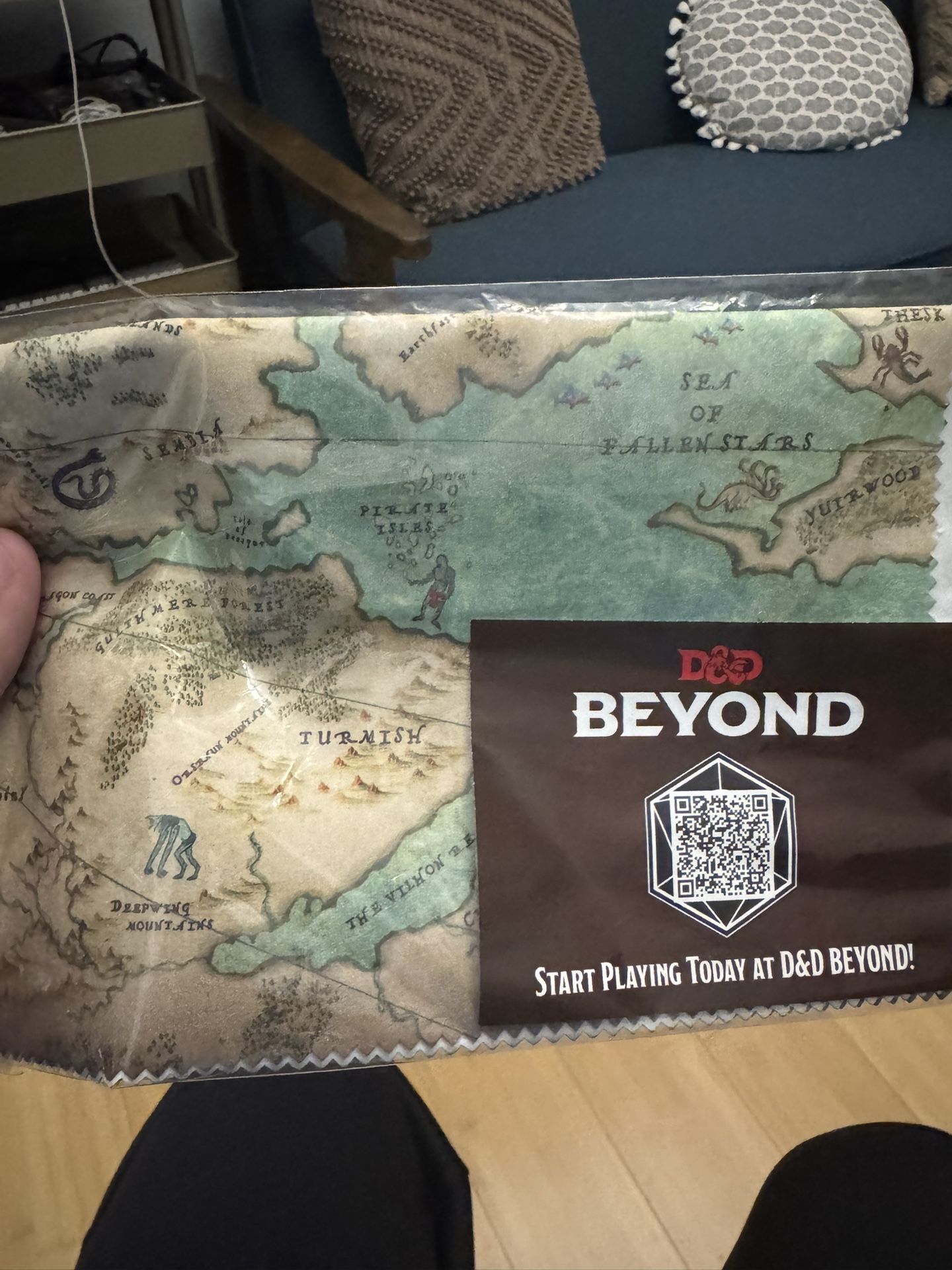 Dungeons & Dragons Honor Among Thieves Cloth Map Movie Promo Sga