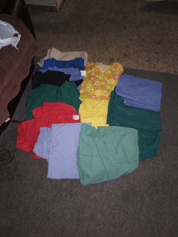 Lots of scrub tops and bottoms