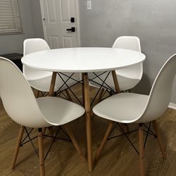 5-Piece Round Dining Table Set