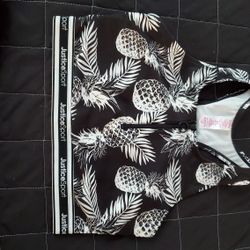 Black Tropical Swimsuit Top Size 16/18