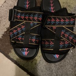 Kappa  lide Sandals – Black/Multicolor Straps – Size ___ – Good Condition