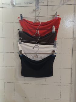 4-Pack Solid Tube Tops XS