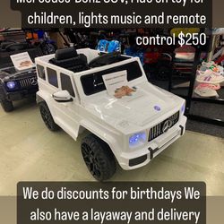 G Wagon Mercedes-Benz Power Wheel Right On Toy For Kids $250 Remote Control