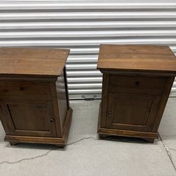 Solid wood planks night stand pair distress look high quality delivery available