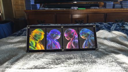 Rare Complete Set TMNT Art Plaque. 
