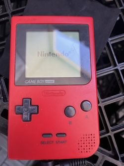 Nintendo Game Boy Pocket MGB-001 - RED - Cleaned + Tested & Working.