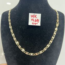 14K Solid Gold Chain For Wedding 18.6Gr 23 Inches Long 