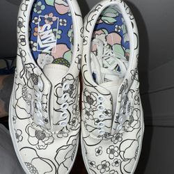 Vans Flower Print Shoes 