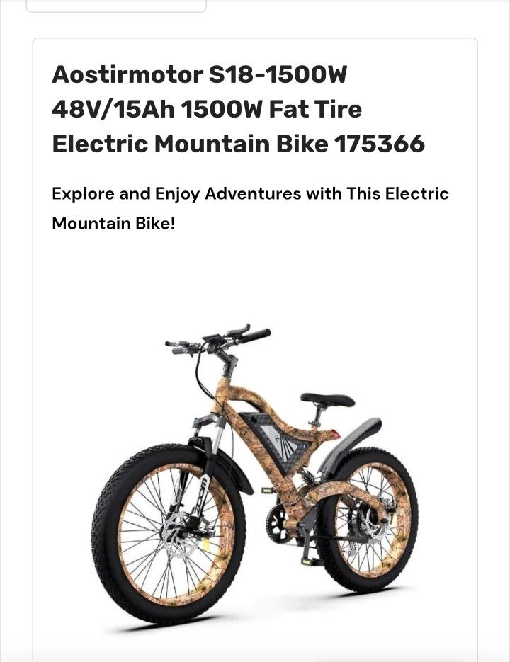 Aostirmotor E-Bike 1500W