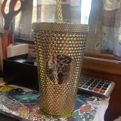 Gold Studded Starbucks Cup