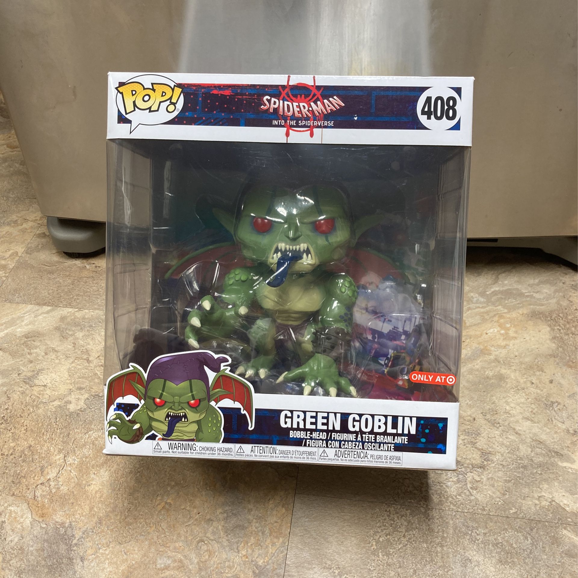 Néw  POP! Marvel: Spider-Man Into The Spider-Verse #408 Green Goblin 10 tall Exclusive Bobble figure $20