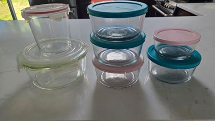 7 glass containers