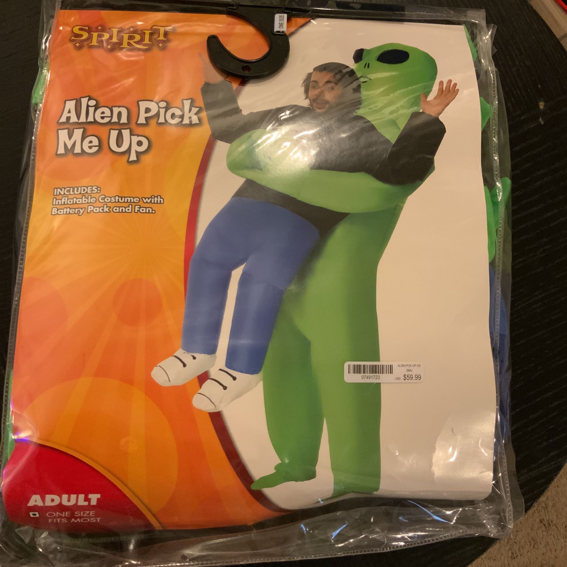 Inflatable Alien Pick Me Up Halloween Costume With Pump And Fan - Brand New Never Opened