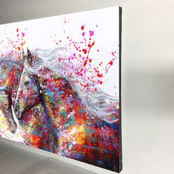 Canvas wall decoration 30”x42”. Brand new we can make it in different sizes, from  4.5”x4.5” to 30”x66”, Wood frame and sprayed with glossy clear coat