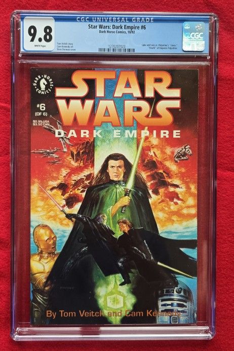 Dark Horse Comics Star Wars Dark Empire 6 CGC 9.8 White Pages