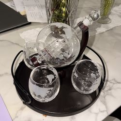 Kemstood cognac glasses and bottle