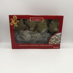 Celebrate It Christmas Cookie Cutters Holiday Baking Set of 18 Pc