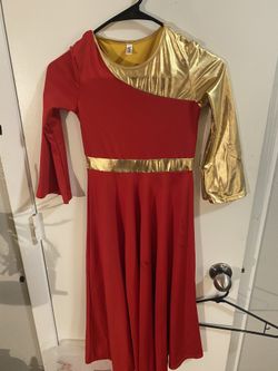 Red Gold Dress
