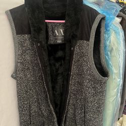 Black Fur Vest “Armani Exchange”