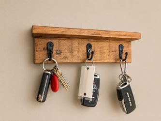 Rustic reclaimed wood key holder