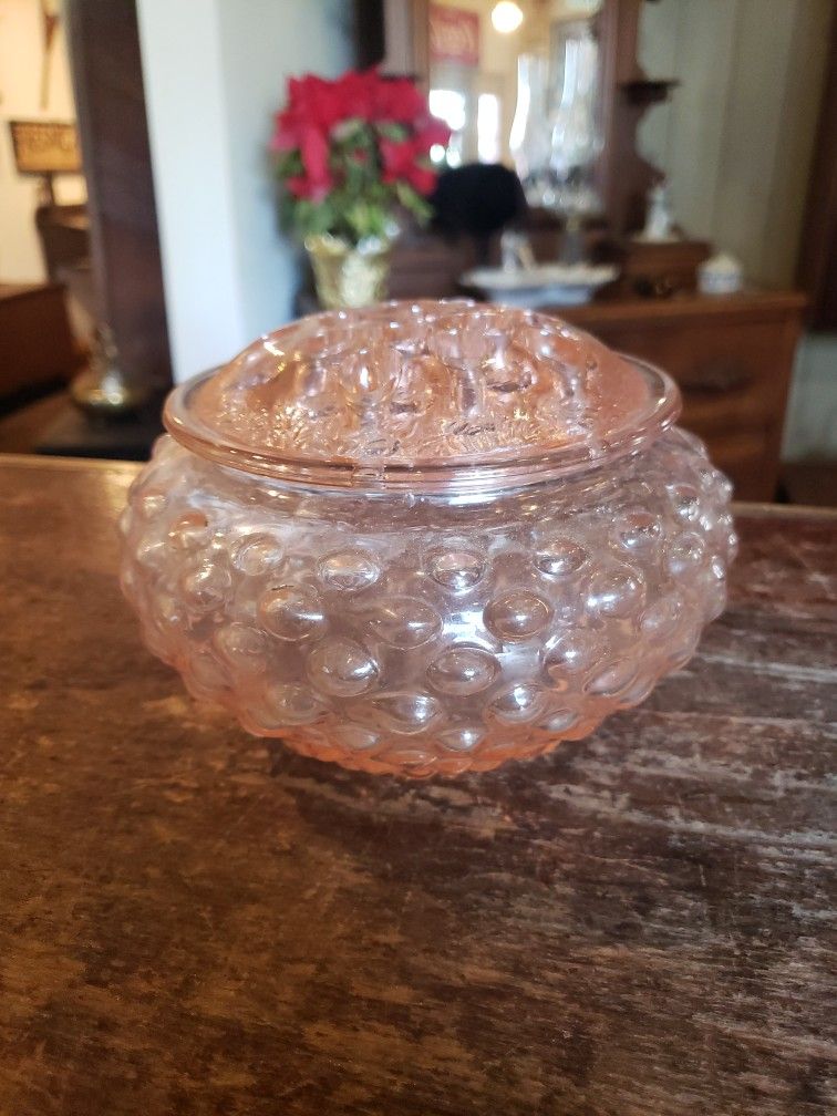 Pink Depression Hobnail Vase