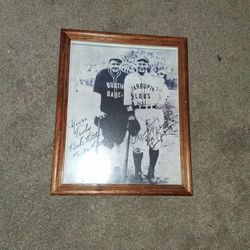 Framed Babe Ruth Photo