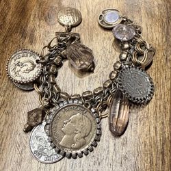 Vintage Coin Charm Bracelet
