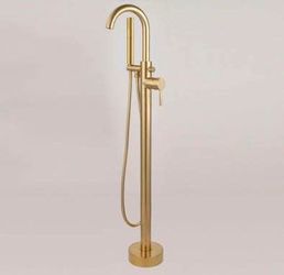 New in Box WOODBRIDGE Contemporary Single Handle Floor Mount Freestanding Tub Filler Faucet Handle
