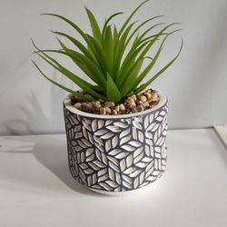 Artificial Aloe Vera Vase